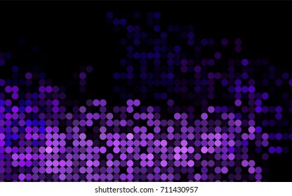 Light Purple vector pattern with colored spheres. Geometric sample of repeating circles on white background in halftone style.