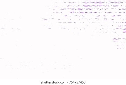 Light Purple vector pattern with colored spheres. Geometric sample of repeating circles on white background in halftone style.