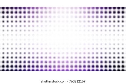 Light Purple vector pattern with colored spheres. Geometric sample of repeating circles on white background in halftone style.