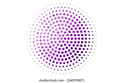 Light Purple vector pattern with colorful hexagons. Illustration of colored hexagons on white surface. Pattern for ads, leaflets.