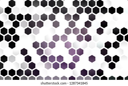 Light Purple vector pattern with colorful hexagons. Illustration of colored hexagons on white surface. Pattern for ads, leaflets.