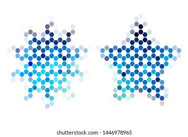 Light Purple vector pattern with colorful hexagons. Illustration with set of colorful hexagons. Design for website posters, banners.