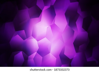 Patrón vector púrpura claro con hexágonos coloridos. Hexagones coloridos sobre fondo borroso. Nueva plantilla para tu libro de marcas.