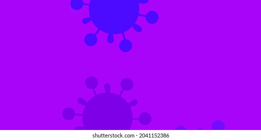 Light purple vector pattern with coronavirus elements. Simple design in abstract style with infection forms. Simple design against epidemic information.