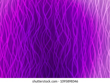 Light Purple vector pattern with curved circles. Brand new colored illustration in marble style with gradient. Textured wave pattern for backgrounds.