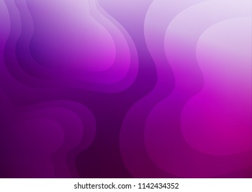 Light Purple vector pattern with curved circles. Brand new colored illustration in marble style with gradient. A completely new template for your business design.