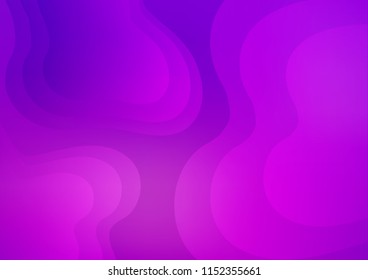 Light Purple vector pattern with curved circles. A vague circumflex abstract illustration with gradient. New composition for your brand book.