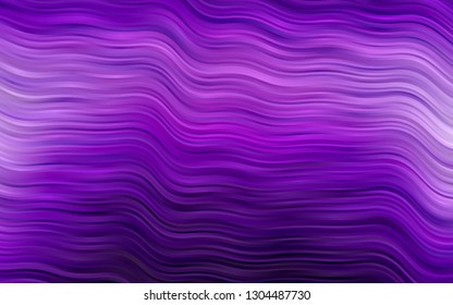 Light Purple vector pattern with curved circles. Shining crooked illustration in marble style. A new texture for your  ad, booklets, leaflets.
