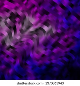 Light Purple vector pattern with curved lines. Gradient illustration in simple style with bows. Template for your UI design.