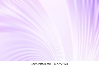 Light Purple vector pattern with curved lines. Colorful geometric sample with gradient lines.  Pattern for your business design.