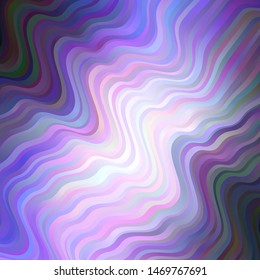 Light Purple vector pattern with curved lines. Abstract illustration with bandy gradient lines. Best design for your ad, poster, banner.