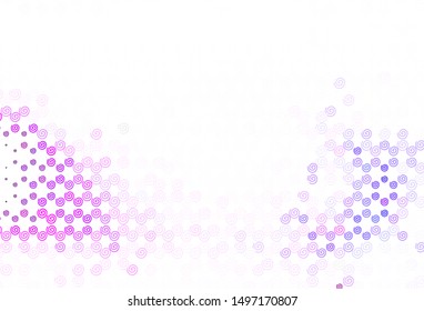 Light Purple vector pattern with curved lines. A completely new colorful illustration in simple style. Brand new design for your ads, poster, banner.