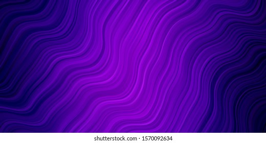 Light Purple vector pattern with curved lines. Colorful illustration with curved lines. Pattern for websites, landing pages.