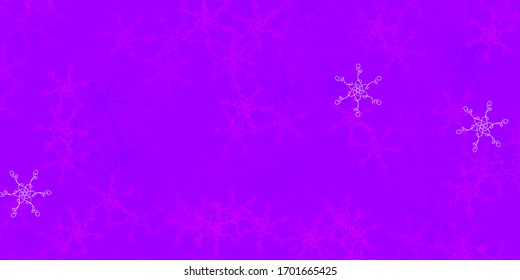 Light Purple vector pattern with curved lines. Colorful abstract illustration with gradient curves. Design for your business promotion.