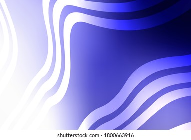 Patrón vector púrpura claro con líneas curvas. Ilustración abstracta brillante con líneas irónicas. Plantilla sencilla para su diseño.