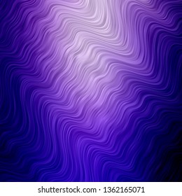 Light Purple vector pattern with curves. Colorful abstract illustration with gradient curves. Template for your UI design.