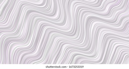 Light Purple vector pattern with curves. Abstract illustration with gradient bows. Template for your UI design.