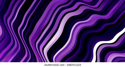 Light Purple vector pattern with curves. Gradient illustration in simple style with bows. Design for your business promotion.