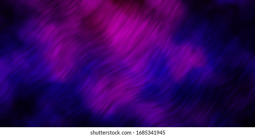Light Purple vector pattern with curves. Abstract illustration with bandy gradient lines. Pattern for business booklets, leaflets