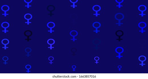 Lächelviolette Vektorillustration mit Feminismus-Elementen. Einfaches Design im abstrakten Stil mit Frauenrechtsaktivismus. Eleganter Hintergrund für Websites.