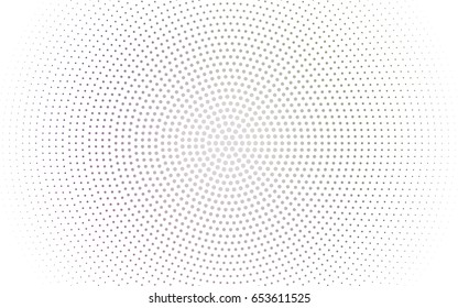 Light Purple vector pattern of geometric circle shapes. Colorful mosaic banner. Geometric background with colored disks.