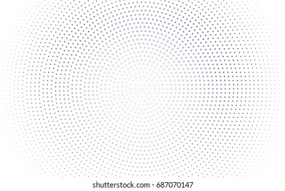 Light Purple vector pattern of geometric circle shapes. Colorful mosaic banner. Geometric background with colored disks.