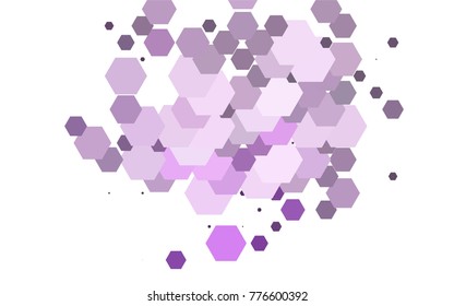 Light Purple vector pattern. Hexagonal template. Geometric sample. Repeating hexagon shapes. Brand-New texture for your design. Pattern can be used for background