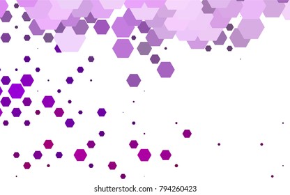 Light Purple vector pattern. Hexagonal template. Geometric sample. Repeating hexagon shapes. Brand-New texture for your design. Pattern can be used for background