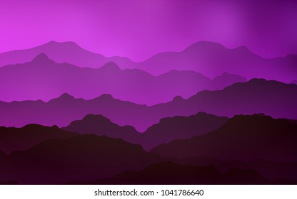 Light Purple vector pattern with lamp shapes. A completely new color illustration in mountain style. Mountain design for your web site.