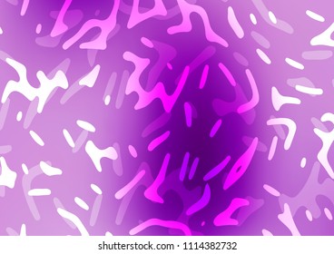 Light Purple vector pattern with lamp shapes. Blurred geometric sample with gradient bubbles.  A completely new marble design for your business.