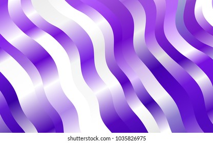 Light Purple vector pattern with lava shapes. Glitter abstract illustration with wry lines. The template for cell phone backgrounds.