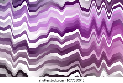 Light Purple vector pattern with lava shapes. Glitter abstract illustration with wry lines. Brand-new design for your ads, poster, banner.