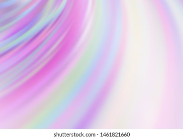 Light Purple vector pattern with lava shapes. Shining illustration, which consist of blurred lines, circles. The elegant pattern for brand book.