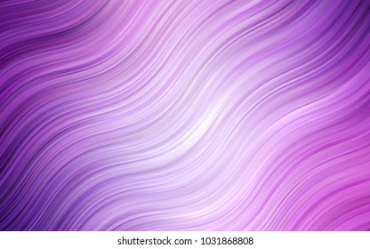Light Purple vector pattern with lines, ovals. A completely new color illustration in marble style. New composition for your brand book.