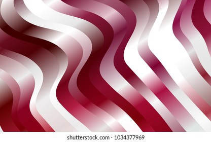 Light Purple vector pattern with lines, ovals. Colorful abstract illustration with gradient lines. Pattern for your business design.