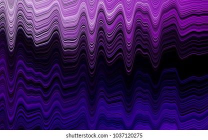 Light Purple vector pattern with lines, ovals. Creative geometric illustration in marble style with gradient. A completely new template for your business design.