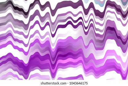Light Purple vector pattern with lines, ovals. A vague circumflex abstract illustration with gradient. A completely new template for your business design.