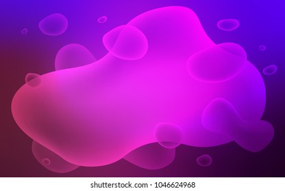 Light Purple vector pattern with lines, ovals. Glitter abstract illustration with wry lines. Pattern for your business design.