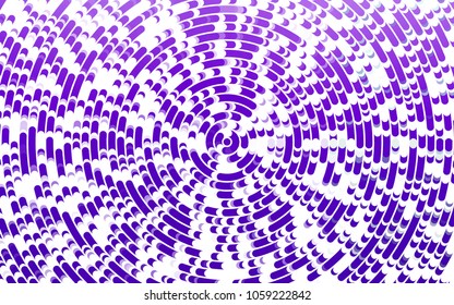 Light Purple vector pattern with lines, ovals. Modern gradient abstract illustration with bandy lines. The template for cell phone backgrounds.