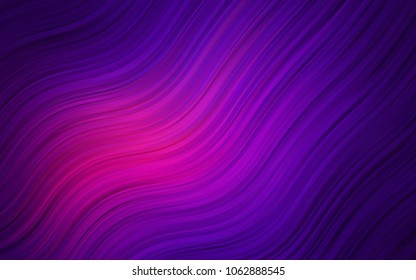Light Purple vector pattern with lines, ovals. Shining crooked illustration in marble style. Marble design for your web site.