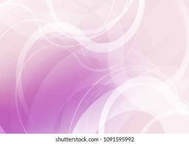 Light Purple vector pattern with lines, ovals. Blurred geometric sample with gradient bubbles.  New composition for your brand book.