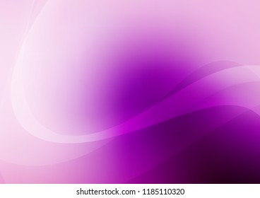Light Purple vector pattern with lines, ovals. A vague circumflex abstract illustration with gradient. A new texture for your  ad, booklets, leaflets.