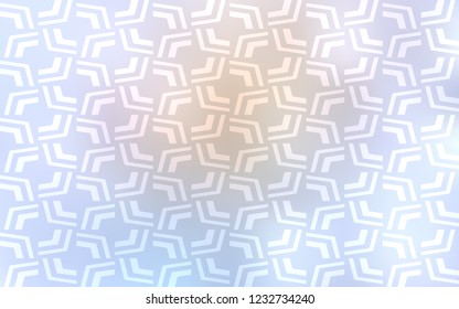 Light Purple vector pattern with lines, ovals. A sample with blurred bubble shapes. New composition for your brand book.