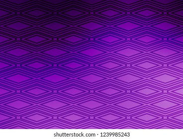 Light Purple vector pattern with lines, rectangles. Glitter abstract illustration with colorful lines, rhombuses. Pattern for websites, landing pages.