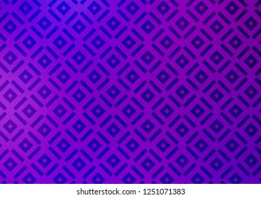 Light Purple vector pattern with lines, rectangles. Colorful lines, squares on abstract background with gradient. Smart design for your business advert.