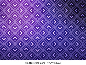 Light Purple vector pattern with lines, rectangles. Colorful lines, squares on abstract background with gradient. Backdrop for TV commercials.