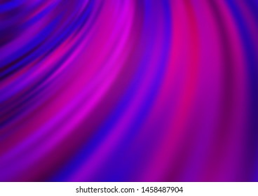 Light Purple vector pattern with lines, ovals. A vague circumflex abstract illustration with gradient. New composition for your brand book.