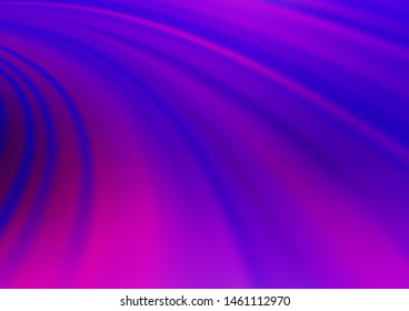 Light Purple vector pattern with lines, ovals. A vague circumflex abstract illustration with gradient. The best blurred design for your business.