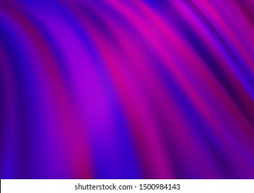 Light Purple vector pattern with lines, ovals. Creative geometric illustration in marble style with gradient. The template for cell phone backgrounds.