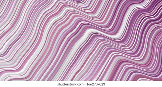 Light Purple vector pattern with lines. Abstract gradient illustration with wry lines. Best design for your ad, poster, banner.